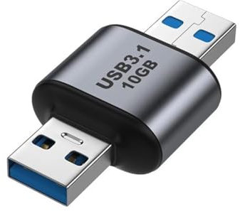 CY Adattatore USB 3.0/3.1 Tipo A Maschio a USB 3.0/3.1 A Maschio Adattatore Dati 10Gbps Estensione per Laptop Desktop