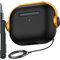 R-fun Compatibile con Airpods 3a Generazione Custodia con Blocco Sicuro, Cuffie Musicali Custodia Protettiva con Kit di Pulizia Compatibile con Apple Airpods 3 2021 Custodia,Nero e giallo