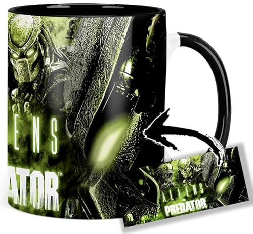 Alien Vs Predator Avp Xenomorph Tasse Innen & Henkel Schwarz Keramikbecher Mug