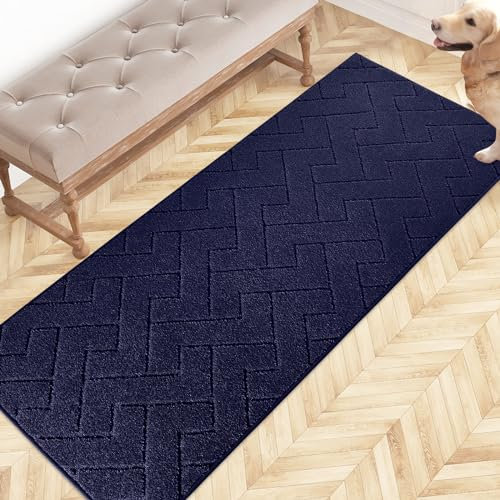FCSDETAIL Dirt Trapper Indoor Door Mat 60 x 150 cm, Machine Washable Entrance Rug, Dog Doormat, Non-slip Inside Floor Mat, Runner Rug for Kitchen, Hallway, Entryway