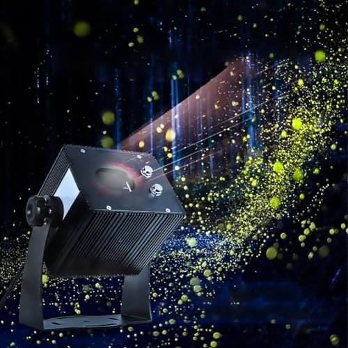 HYQNG Dynamic Firefly Light Projector, Garden Light Projector with 4 Color & 7 Effect, Adjustable Speed Waterproof Christmas Projector Light, Dynamic Breathing Firefly Light Projector