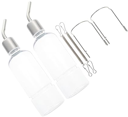 FRCOLOR 2pièces Mangeoire à Eau Suspendue pour Lapins Distributeur Eau pour Animaux De Compagnie Bouteille pour Cage