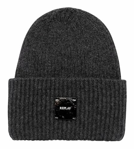 Replay Damen Mütze Beanie, Grau (Granite Gray 0028), OneSize