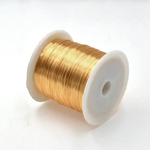 Rollo de alambre de cobre brillante de 0,2-1mm, resistente al color, cuerda para cuentas artesanales de larga duración, accesorios DIY para fabricación de joyas, 0,2-1mm