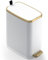 CEROELDA Small Bathroom Trash Can with Lid Soft Close-5L/1.3 Gal Slim Garbage Can-Metal Step Wastebasket-Rectangle Narrow Waste Bin for Office, Bedroom, Toilet, Live Room-White