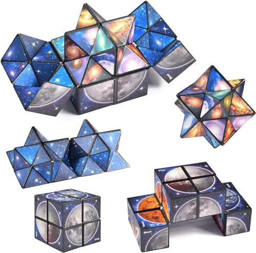 Forhome Star Zauberwürfel Cube s2 Zauberwürfel Cube,2 in 1 Sternenklarer Himmel Zauberwürfel, Zauberwürfel Sternenklarer Himmel, Stressabbau Spielzeug, für Kinder und Erwachsene