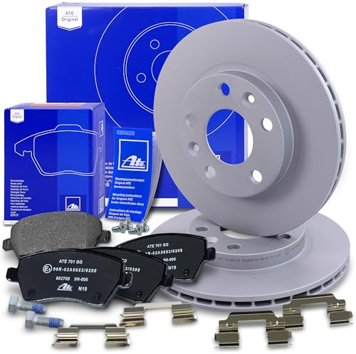 ATE Bremsenset Vorderachse inkl. Bremsscheiben vorne Ø 269 mm belüftet und Bremsbeläge vorne Kompatibel mit DACIA DUSTER (HM_), DUSTER (HS_), DUSTER Kasten/SUV