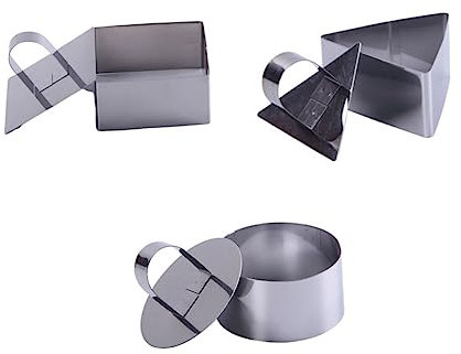 IMIKEYA 3-teiliges Set Cutter Runder Mousseausstecher Mousse-kuchen Mousseausstecher Aus Edelstahl Teigschneider Rostfreier Stahl Schneidemaschine