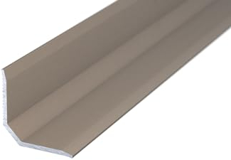 (13,43EUR/m) NALine Abschlussprofil | 19 x 19 x 1180 mm | Edelstahl-Look eloxiert | Innenwinkel Treppenbelag | Bodentiefe Fenster Balkon Abschluss | Sockelprofil | Wandabschlussleiste