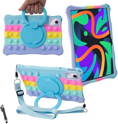 YHFZR Coque pour DOOGEE T30S/T30 Pro/T30 Ultra, Support Rotatif Stand Silicone Antichoc Léger Housse de Protection pour DOOGEE T30S/T30 Pro/T30 Ultra 11 Pouce, Coloré