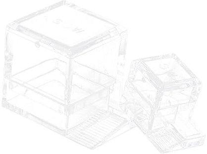 HAPINARY Transparente Ameisen Wasserfütterungsbox 2 Stück Acryl Futterspender Kompakt Leicht Zu Reinigen Für Ameisenfarm Insektenhaltung