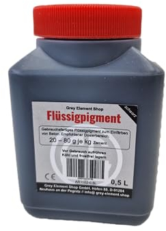 Grey Element Shop Flüssigpigment Farbe Schwarz 2L – Hochkonzentrierte Pigmentdispersion für Beton, Harz, Gips, Wandfarbe & mehr – Universelle Farbpaste für Innen & Außen