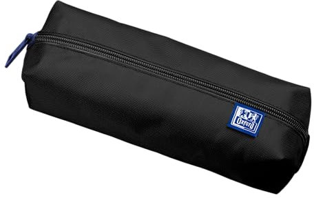 Oxford Federmäppchen für Mädchen und Jungen, rechteckig, groß, langlebig, schwarz