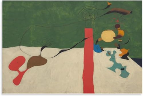 SGFGAD FHYWQ Spanisch Joan Miro Poster Und Drucke Abstrakt《Stillleben Mit Lampe》Leinwand Wandkunst Joan Miro Malerei Joan Miro Bilder Wohnkultur 60x80cm Kein Rahmen