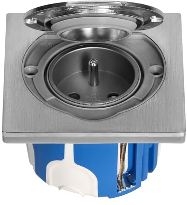 Prise en acier inoxydable IP55, couvercle à clapet, pince enfichable, boîte de commutation coupe-vent, type E français