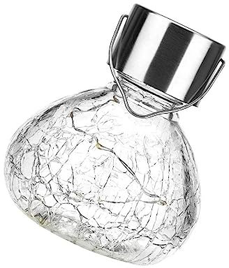 Gogogmee Lumière De Jardin Solaire Verre Craquelé Led Éclairage Extérieur Étanche Pour Cour Patio Et Jardin Lampe Décorative Solaire à Ambiance Chaleureuse