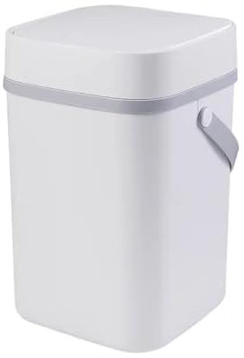 Poubelle de Cuisine Poubelle domestique Simple, salon, cuisine moderne, intelligente, salle de bains de haute qualité, Type presse, grande capacité avec couvercle pour chambre ou salon(Blanc)