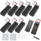 VISSQH 9 pcs AA battery holder,1 x 1.5V AA Plastic battery holder,battery holder housing with ON/Off Switch & Wire Leads & Cover + 2 pcs Plastic Battery Storage Box and screws(black)
