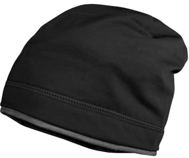 maximo GOTS Kids-Beanie Middle, Kontrastrand, einfarbig, UV 50
