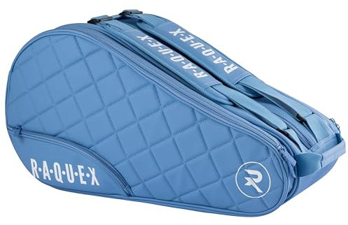 Raquex Elite - Bolsa para Palas de Pádel y Pepinillo (hasta 4 Raquetas) - Acolchada y con Forro Térmico – De Piel Sintética - para Hombre y Mujer – Regalo de Lujo