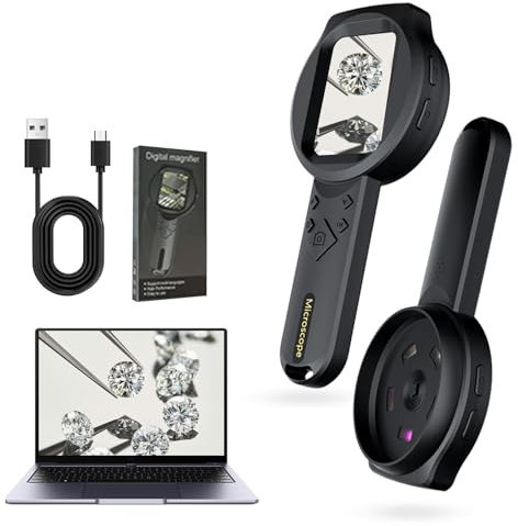 Handheld Digital Microscope 2,8“ IPS Farbbildschirm 200w Pixel 4X Zoom – Taschenmikroskop für Kinder mit 3 Lichtquellen, TF-Karten-Slot & PC-Anschluss für Entdeckungen und Lernspaß