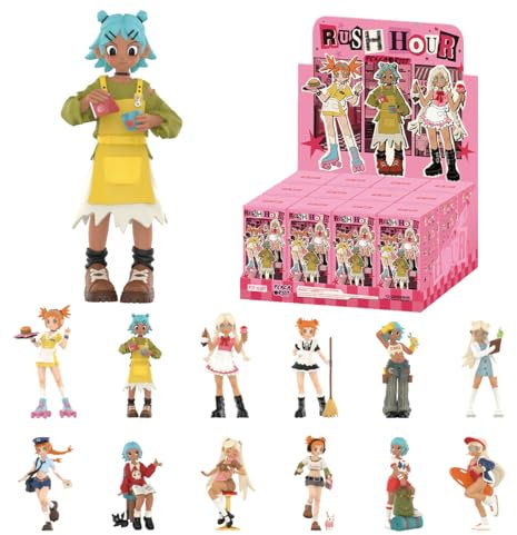 POP MART Peach Riot Rush Hour Series Figures Actionfiguren Sammelfiguren Sammler Kunstspielzeug Spielzeug Figuren Geschenk Whole Set
