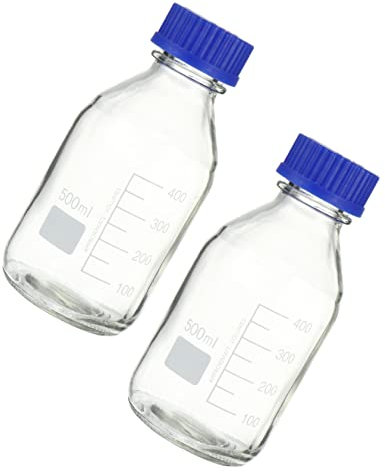 VALICLUD 2pièces Flacon Gradué Pour Réactifs Chimiques Bouteille De Stockage Multi-fonctionnelle Pour Pour Étudiants Et