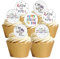 12 Pre-Cut Happy Retirement Design Edible Wafer Paper Cake Toppers Decorations