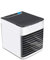 USB Air Cooler Desktop, Portable Mini Air Conditioner Fan with 3 Speeds, LED Night Light, 500ml Water Tank, Quiet Rechargeable Evaporative Personal Cooler for Home, Office, Travel, USB Powered Cooling