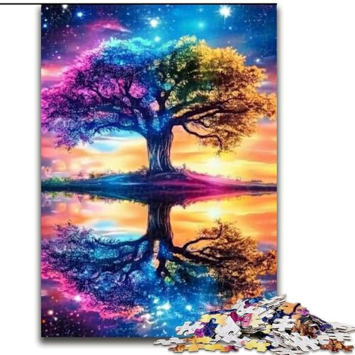 Puzzle in legno Albero della vita 50x75cm, rompicapo stimolante, attività per famiglie, decorazioni per la casa, regalo di Natale