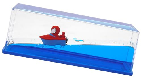 Unsinkable Ship Boat in a Bottle Box，Non Sinking Anime Toy Boat Merch Acrylic Ship Fluid Drift Bottle Decorations Desk Ornament Decor for Fans Boys Girls Gifts (Red)