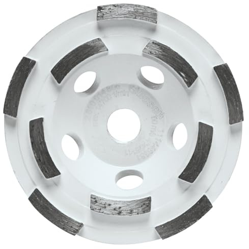 BOSCH DCDR0402 4 in. Double Row Segmented Hubbed Diamond Cup Wheel | Fast Material Removal | Concrete, Masonry | Angle Grinders