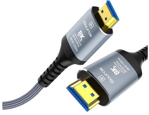 8K Fiber Optic HDMI Cable 8K60Hz 4K120 HDMI 2.1 Cable Dynamic HDR/eARC/HDCP 2.3, Compatible for LG ，Samsung， Sony， TV /PS5/Blu-ray(40M-Fiber Optic)
