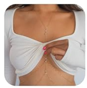 MIYUEFAN Körperketten für Frauen, Bauchkette Gold Taille Kette Body Chain | Sexy Bauch Taille Kette Bikini BH Kette Strass Brustkette Sommer Strand Nachtclub Körper Zubehör Schmuck für Damen Mädchen