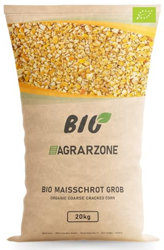 Agrarzone Bio Maisschrot grob 20 kg Mais Schrot Kraftfutter Rinder | Bio, Hühnerfutter, Wachtelfutter, Küken, Geflügel, Gentechnikfrei