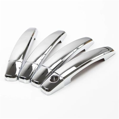 BYLKFC Outer Side Door Handle Protective Covers Car Door Handle Cover Trim for Holden for Insignia for Vauxhall for 2008-2016 Protection Shell Stickers Styling Auto(Silver)