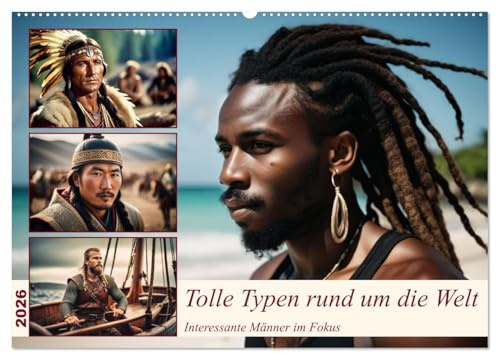 Tolle Typen rund um die Welt (Wandkalender 2026 DIN A2 quer), CALVENDO Monatskalender: Interessante Männer im Fokus (CALVENDO Menschen)