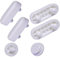 Saniplast 2FSE503702 Set Paracolpi per Sedili WC, Bianco, 4.7x1.8x1.7 cm, 6 unità