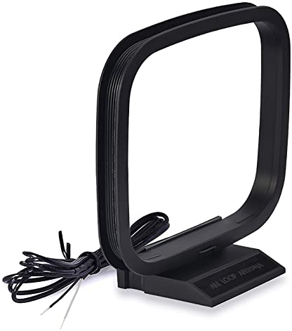Bingfu AM Antenne 75 Ohm 2-Poliger Blanker Draht Stecker MW LW Antenne Kompatibel mit Yamaha Marantz Denon Pioneer Stereo Empfänger MEHRWEG