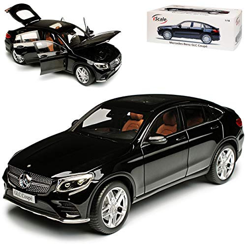 I-Scale Mercedes-B GLC Coupe X253 SUV Schwarz Ab 2015 1/18 Modell Auto mit individiuellem Wunschkennzeichen