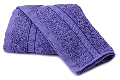 Forever Britain Lot de 10 gants de toilette de qualité supérieure, 100 % coton, antibactériens, très absorbants et doux au toucher, multi-usages (33 x 33 cm) (violet)