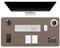 DOBAOJIA Große Schreibtischunterlage, Schreibtischmatte, Desk Pad, Schreibtischschutz, Schreibblock, für Laptop/Tastatur/Maus, PU Leder Wasserdicht + Wildleder Rutschfest 90 x 43cm (Schlamm)