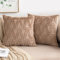 MIULEE 2er Set Wolle Kissenbezüge Dekokissen Polyster Sofakissen Dreieck Weich Couchkissen Kissenbezug Zierkissenbezug mit Verstecktem Reißverschluss für Wohnzimmer Schlafzimmer Taupe 40x40cm
