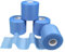 QiGui 4 Rollen Athletic Tape Foam Underwrap Bandage Foam Pre-Wrap Sports Tape für Knöchel Handgelenke Hände und Ellbogen Knie 7cm x 27m, Hautverletzungen und Kleberückstände Vermeiden (Blau)