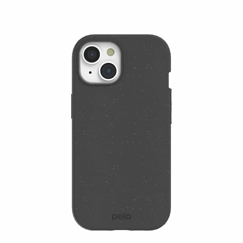 Pela Schutzhülle für iPhone 15, umweltfreundlich, kompatibel mit iPhone 15, Schwarz