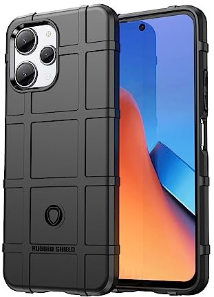 Phernykas Matte for Redmi 12 Case, Shockproof Military Grade Drop Protection, Scratch-Resistant Back, Anti-Fingerprint Slim TPU Cases, Phone Case for Xiaomi Redmi 12 4G/5G, Black