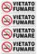 4 Adesivi VIETATO FUMARE formato cm 15x5 | No Smoking | Divieto di Fumo | Con Normativa | Adesivo Resistente per Interno ed Esterno | 4 pz
