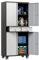 SUPEER 180cm Aktenschrank,Metallgarage-Lagerschrank mit 4-Rädern und 2-Schublade, Rollwerkzeug-Lagerschrank mit Verriegelungstüren und verstellbaren Regalen, Heavy Duty Werkzeugschrank(Silbergrau)