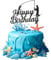 Fishing Cake Topper, Fisherman Happy Birthday Cake Toppers, Fishing Cake Toppers for Fisherman Theme, Outdoor Fishing Cake Happy Birthday Topper for Boy Men(Black)