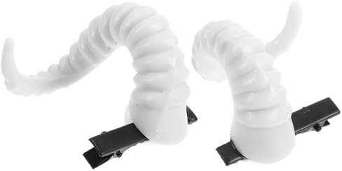 Cabilock 2 Stück Halloween Teufel Hörner Haarspangen Schaf Ram Horn Haarspange Ochsenhorn Haarnadel Haarschmuck Für Halloween Kopfschmuck Cosplay Requisiten